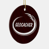 Geocacher White Splash Keramisch Ornament (Rechts)