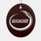 Geocacher White Splash Keramisch Ornament (Links)