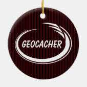 Geocacher White Splash Keramisch Ornament (Achterkant)
