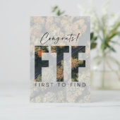 Geocaching Eerste om te vinden Cache Gefeliciteerd Kaart (Staand voorkant)