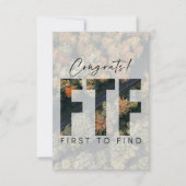 Geocaching Eerste Tot Vinden Cache Gefeliciteerd A Kaart (Voorkant)