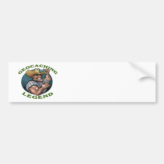 Geocaching Legend Bumpersticker (Voorkant)
