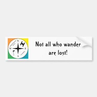 Geocaching - Niet iedereen die dwaalt is verloren! Bumpersticker