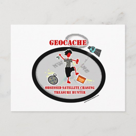 Geocaching Obsoned Satellite Briefkaart (Voorkant)