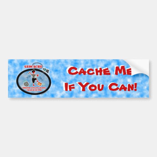 Geocaching Obsoned Satellite Bumpersticker (Voorkant)