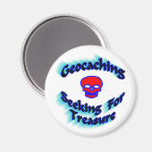 Geocaching op zoek naar schat magneet (Voorkant / Achterkant)