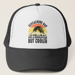 Geocaching pa - zoals een gewone vader, maar koele trucker pet
