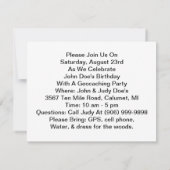 Geocaching Party Quest Fun Theme Bossen Uitnodigin Kaart (Achterkant)