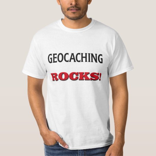 Geocaching Rocks T-shirt (Voorkant)