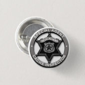 Geocaching *Special Agent* Cache Inspector Badge Ronde Button 3,2 Cm (Voorkant /achterkant)