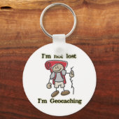 Geocaching Stickman Funny Sleutelhanger Geocacher (Voorkant)