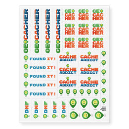 Geocaching Tijdelijke Tattoos