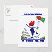 Geocaching U zet me aan Briefkaart (Voorkant / Achterkant)