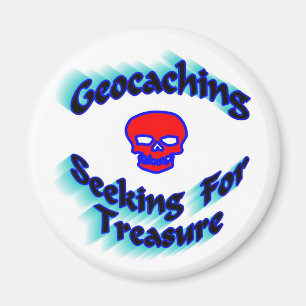 Geocaching zoektocht naar schatkist magneet