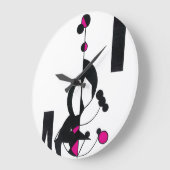 Géoconception rose Horloge personnalisée (Angle)