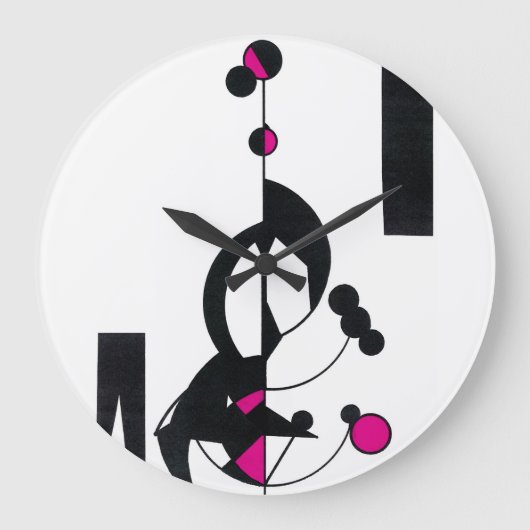 Géoconception rose Horloge personnalisée (Recto)