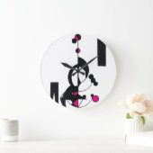 Géoconception rose Horloge personnalisée (Maison)