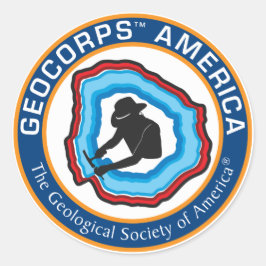 GeoCorps Amerika Ronde Sticker
