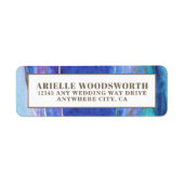 Geode Agaat Edelsteen Bruiloft Adresetiketten Etiket (Voorkant)