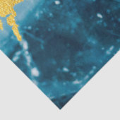 Geode Agate Gemstone Blue en Gold Tissuepapier (Detail)