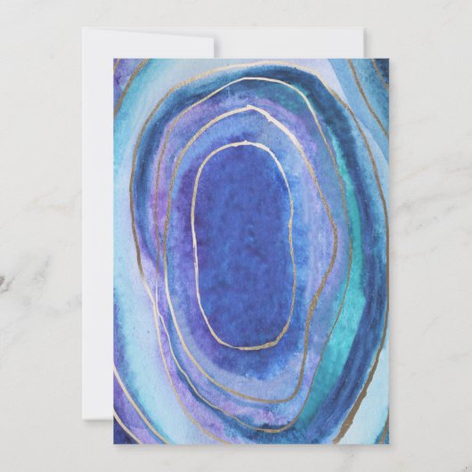 Géode Agate Gemstone Wedding Invitations (Dos)