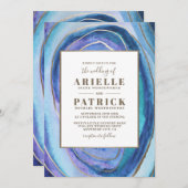 Géode Agate Gemstone Wedding Invitations (Devant / Derrière)