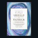 Géode Agate Gemstone Wedding Invitations<br><div class="desc">Geode Agate Gemstone Wedding Invitations - présente une aquarelle dans les tons bleu et violet. Cette conception est également thématique avec fausse feuille d'or et imprimé faux or lettres de police moderne. Visualisez l'ensemble de la collection trouvée sur cette page pour compléter l'apparence de votre événement.</div>