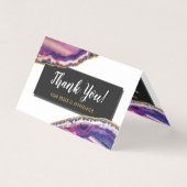 Géode Agate Slice Gemstone Ultra Violet Merci (Front)