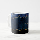 Geode Blau Verguld Koffiemok (Voorkant links)