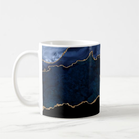 Geode Blau Verguld Koffiemok (Links)