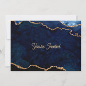 Geode Blue Gilded Birthday Kaart (Voorkant)