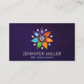 Geode Chakras Mandala - Lotus Petals Visitekaartje (Voorkant)