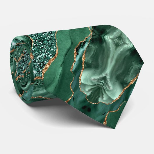 Géode Cravate de Parties scintillant en marbre ver (Roulé)