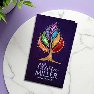 Geode Crystals Chakras Tree Visitekaartje
