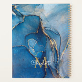 Géode d'agate bleue Monogramme doré Script 2023 (Dos)