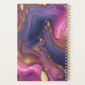Géode d'agate en or violet Monogramme Nom en écrit (Dos)