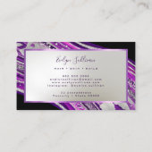 Géode de feuille de parties scintillant sur carte (Dos)