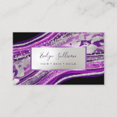 Géode de feuille de parties scintillant sur carte (Devant)