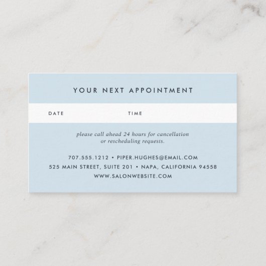 Géode de vague bleue | Carte de rendez-vous (Dos)