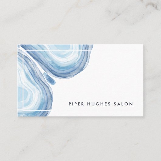 Géode de vague bleue | Carte de rendez-vous (Devant)