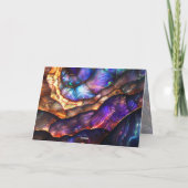 Géode d'opale de feu colorée Merci (Dos)