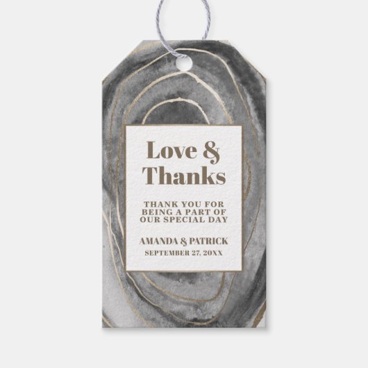 Geode Edelsteen Agaat Trouwgunst Labels Cadeaulabel (Voorkant)