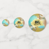 Geode faux goudblauwe waterverf agaat party confetti (Voorkanten)