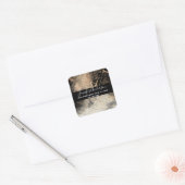 Geode faux gouden zwarte verf textuur look chic vierkante sticker (Envelop)
