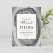 Geode Gemstone Agate Mariage Invitations (Debout devant)
