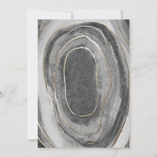 Geode Gemstone Agate Mariage Invitations (Dos)