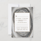 Géode Gemstone Agate Wedding Cartes RSVP (Devant)