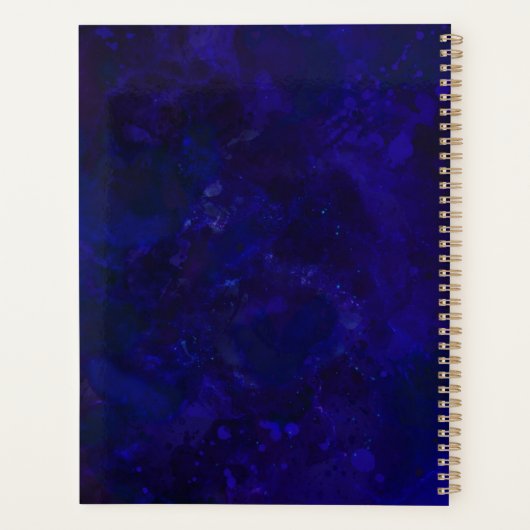 Geode géométrique Deep Blue Rose Gold Agate Mariag (Dos)