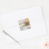 Geode marmeren parel shimmer dank u folie sprankel vierkante sticker (Envelop)