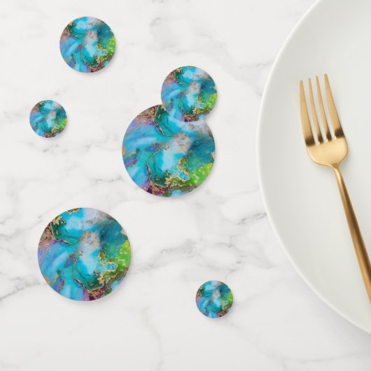Geode namaak goud blauw paars pauw chic agaat confetti (Groep)